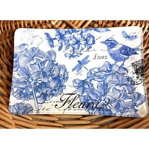Michel Design Works Dragonfly  Soap Dish Birds Hydrangeas Morning Glory